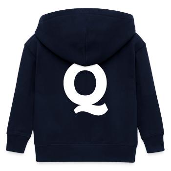 Q - Kids Organic Zip-up Hoodie by Stanley/Stella - navy - Back