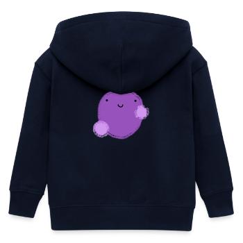 Figui (boule violette) - Veste à capuche enfant bio Stanley/Stella - marine - Dos