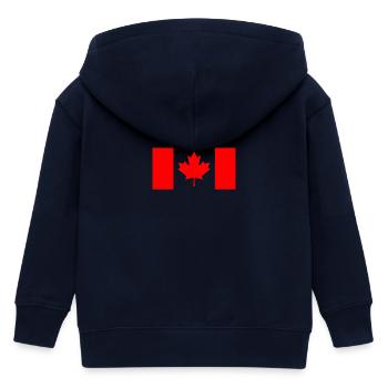 Drapeau Canadien Rouge Stylisé - Veste à capuche enfant bio Stanley/Stella - marine - Dos