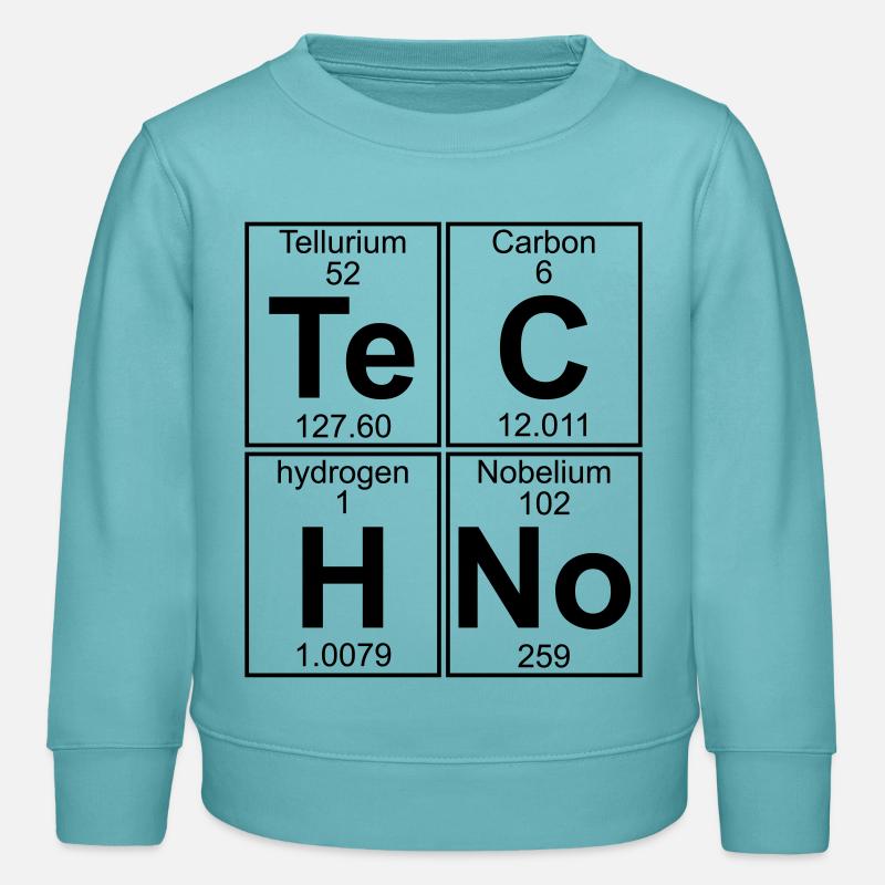 Te-C-H-No (techno) - Sweat enfant bio Stanley/Stella - turquoise pastel