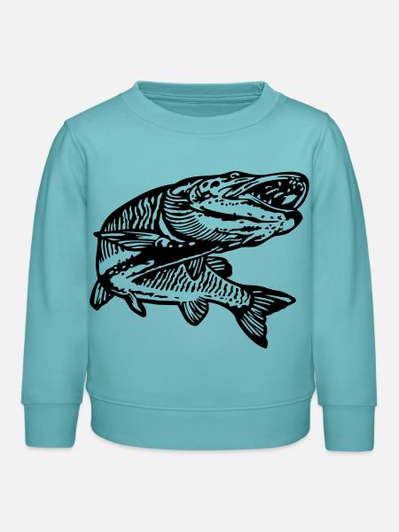 Hecht - Kinder Organic Sweatshirt Mini Changer von Stanley/Stella - Pastelltürkis