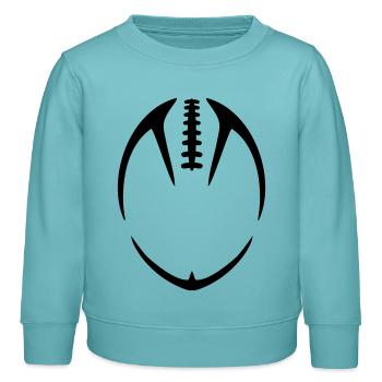 American Football Rücken - Kinder Organic Sweatshirt Mini Changer von Stanley/Stella - Pastelltürkis - Vorne - AI Model Kid Female (0cm)