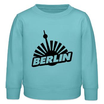 berlin - Kinder Organic Sweatshirt Mini Changer von Stanley/Stella - Pastelltürkis - Vorne - AI Model Kid Female (0cm)