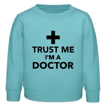 Arzt - Kinder Organic Sweatshirt Mini Changer von Stanley/Stella - Pastelltürkis - Vorne - AI Model Kid Female (0cm)