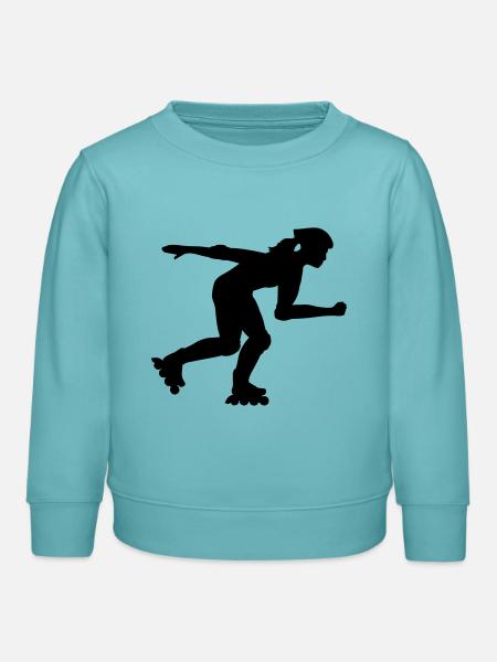Inline skating - Kinder Organic Sweatshirt Mini Changer von Stanley/Stella - Pastelltürkis