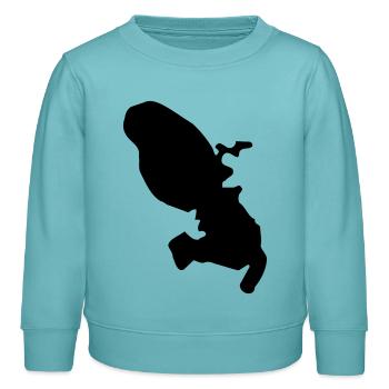 Martinique - Sweat enfant bio Stanley/Stella - turquoise pastel - Devant - AI Model Kid Female (0cm)