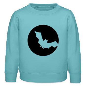 Fledermaus - Kinder Organic Sweatshirt Mini Changer von Stanley/Stella - Pastelltürkis - Vorne - AI Model Kid Female (0cm)
