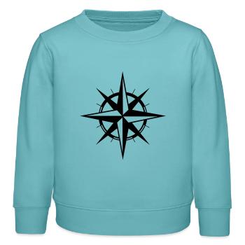 Kompass - Kinder Organic Sweatshirt Mini Changer von Stanley/Stella - Pastelltürkis - Vorne - AI Model Kid Female (0cm)