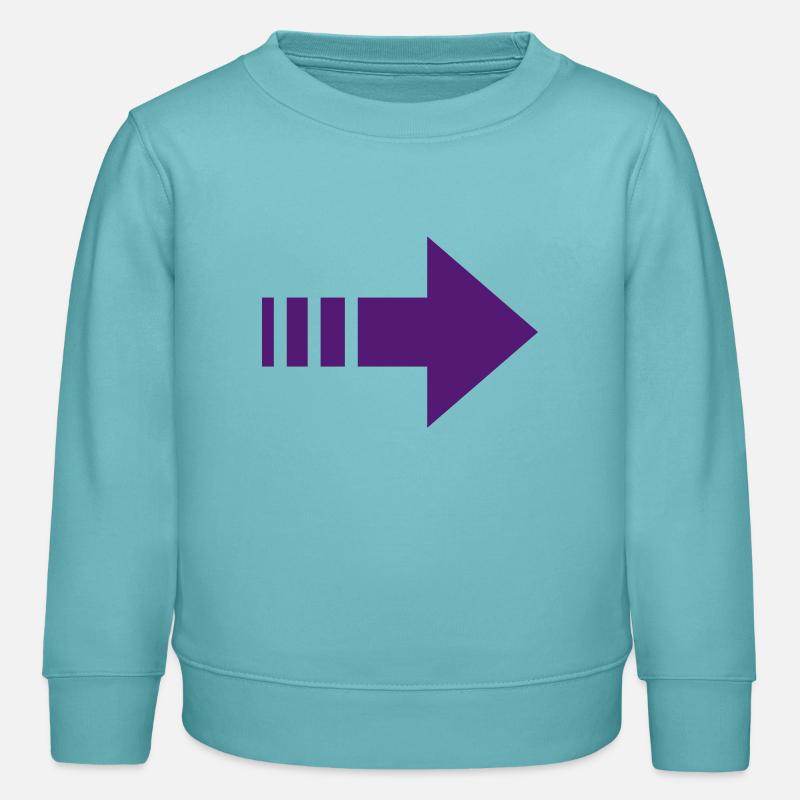 Flèche - Sweat enfant bio Stanley/Stella - turquoise pastel