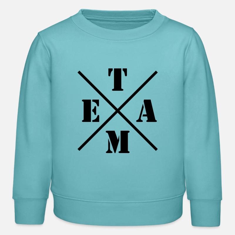 Team - Kinder Organic Sweatshirt Mini Changer von Stanley/Stella - Pastelltürkis