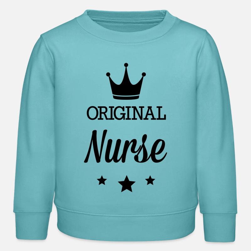 Original 3 étoiles luxe soeur - Sweat enfant bio Stanley/Stella - turquoise pastel