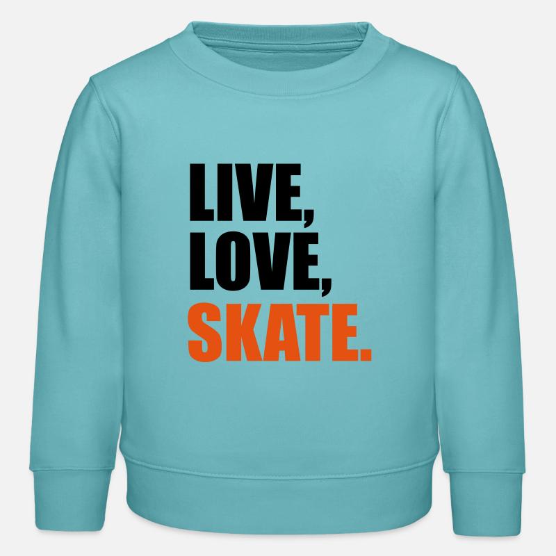 skate - Kinder Organic Sweatshirt Mini Changer von Stanley/Stella - Pastelltürkis