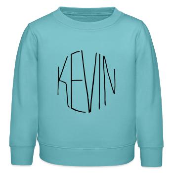 Kevin - Sweat enfant bio Stanley/Stella - turquoise pastel - Devant - AI Model Kid Female (0cm)