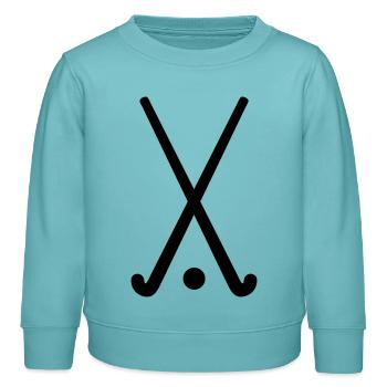 Hockey - Kinder Organic Sweatshirt Mini Changer von Stanley/Stella - Pastelltürkis - Vorne - AI Model Kid Female (0cm)