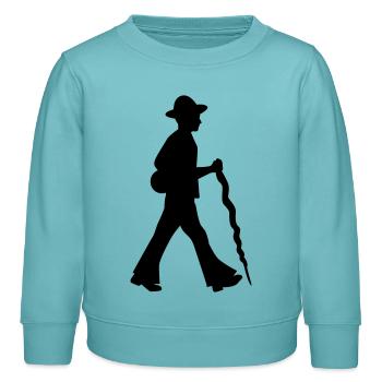 Charpentier - Sweat enfant bio Stanley/Stella - turquoise pastel - Devant - AI Model Kid Female (0cm)