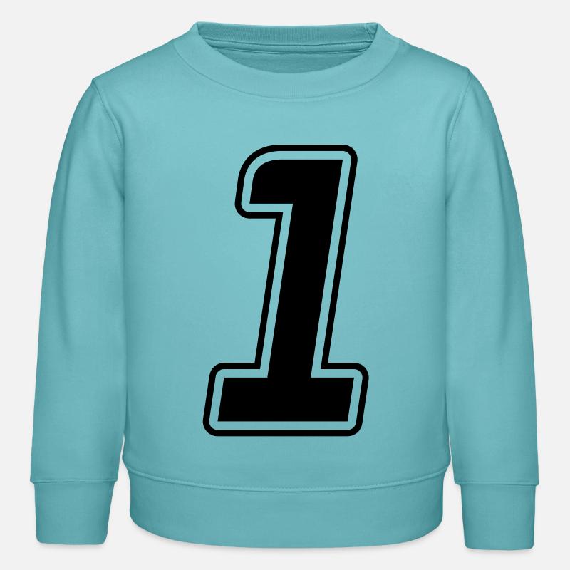 Numéro 1 - Sweat enfant bio Stanley/Stella - turquoise pastel