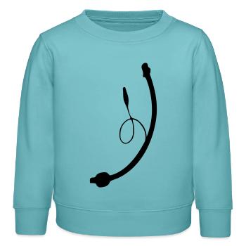 Endotracheal tube - Intubation - - Kids Organic Sweatshirt by Stanley/Stella - pastel turquoise - Front - AI Model Kid Female (0cm)