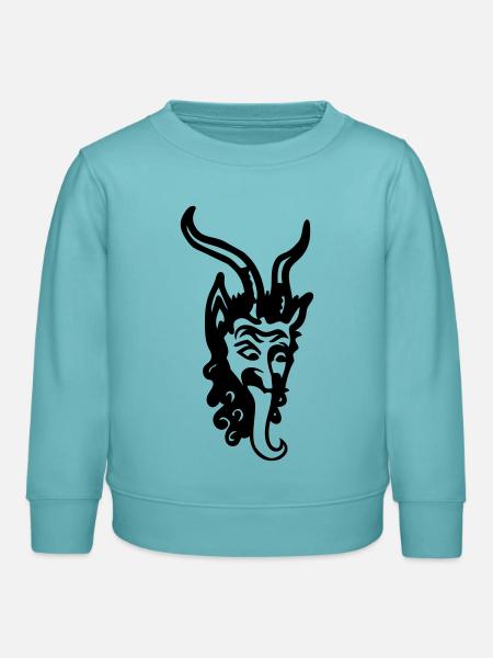 Krampus - Kinder Organic Sweatshirt Mini Changer von Stanley/Stella - Pastelltürkis