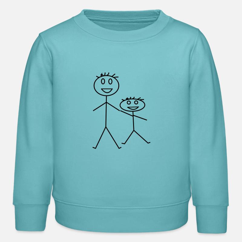 Bruder - Kinder Organic Sweatshirt Mini Changer von Stanley/Stella - Pastelltürkis