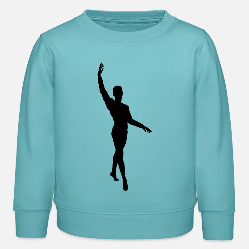 Vektor Balletttänzer Silhouette - Kinder Organic Sweatshirt Mini Changer von Stanley/Stella - Pastelltürkis