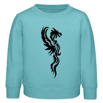 tribal dragon tattoo - Kinder Organic Sweatshirt Mini Changer von Stanley/Stella - Pastelltürkis - Vorne - AI Model Kid Female (0cm)