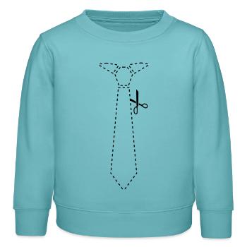 cut_out_tie - Sweat enfant bio Stanley/Stella - turquoise pastel - Devant - AI Model Kid Female (0cm)