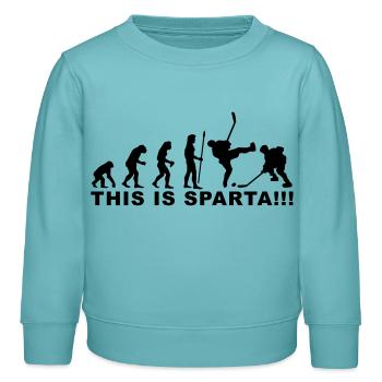 evolution_icehockey4 - Kinder Organic Sweatshirt Mini Changer von Stanley/Stella - Pastelltürkis - Vorne - AI Model Kid Female (0cm)