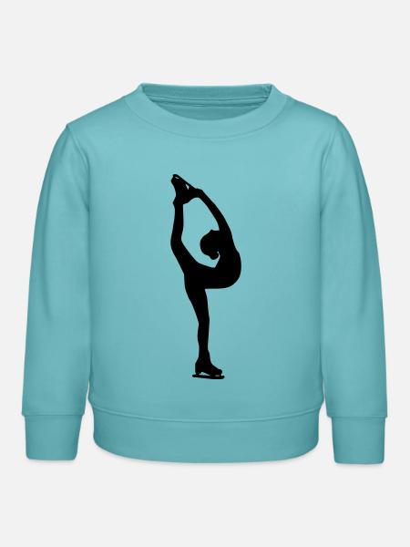 Eiskunstlauf - Kinder Organic Sweatshirt Mini Changer von Stanley/Stella - Pastelltürkis