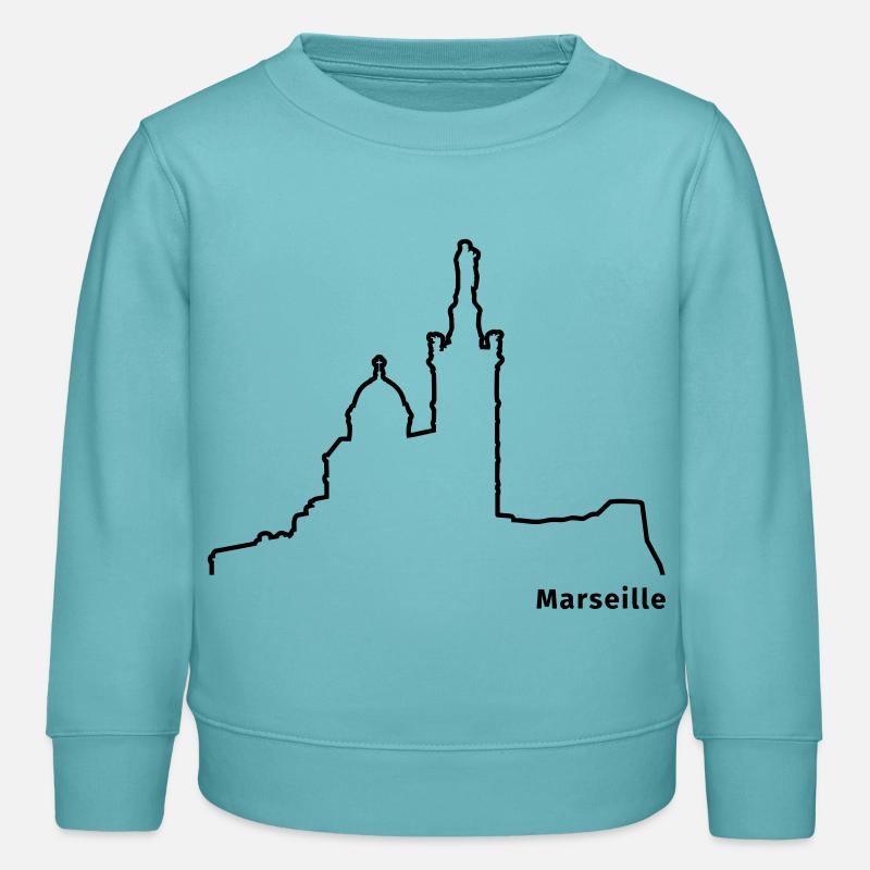 Marseille - Sweat enfant bio Stanley/Stella - turquoise pastel