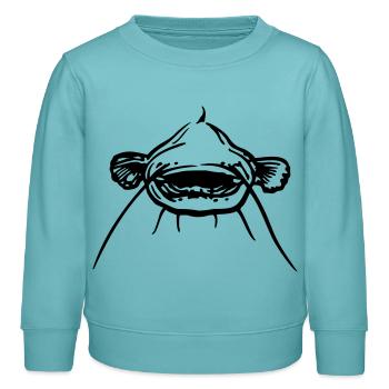 wels_von_vorne - Sweat enfant bio Stanley/Stella - turquoise pastel - Devant - AI Model Kid Female (0cm)