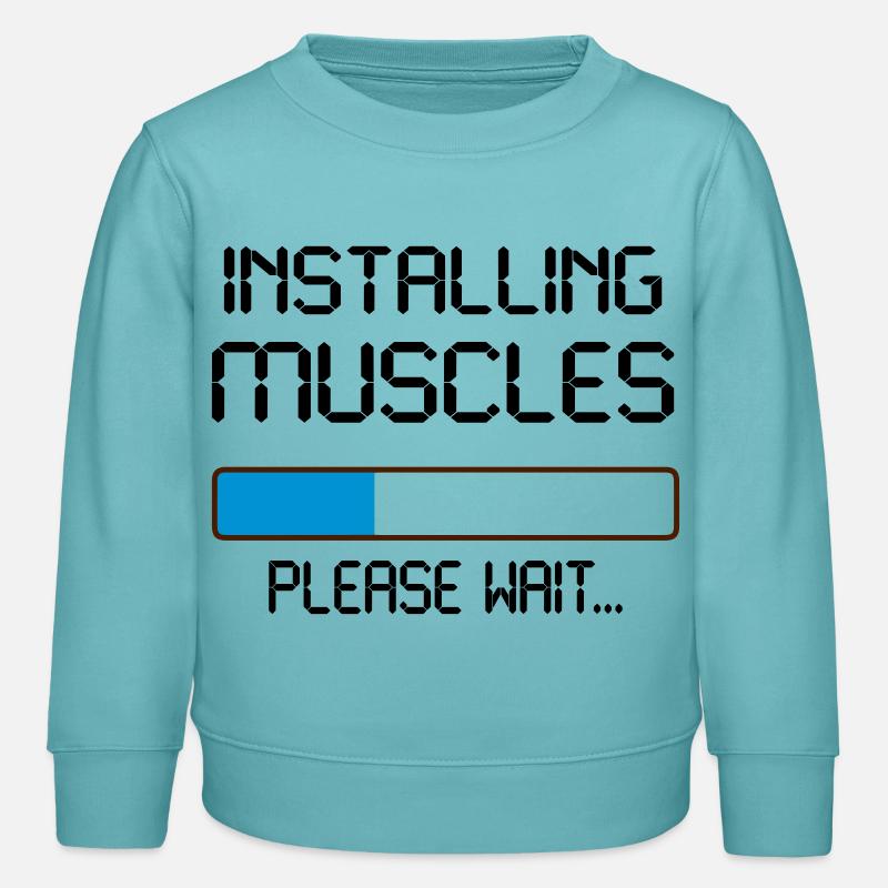 installing muscles - Sweat enfant bio Stanley/Stella - turquoise pastel