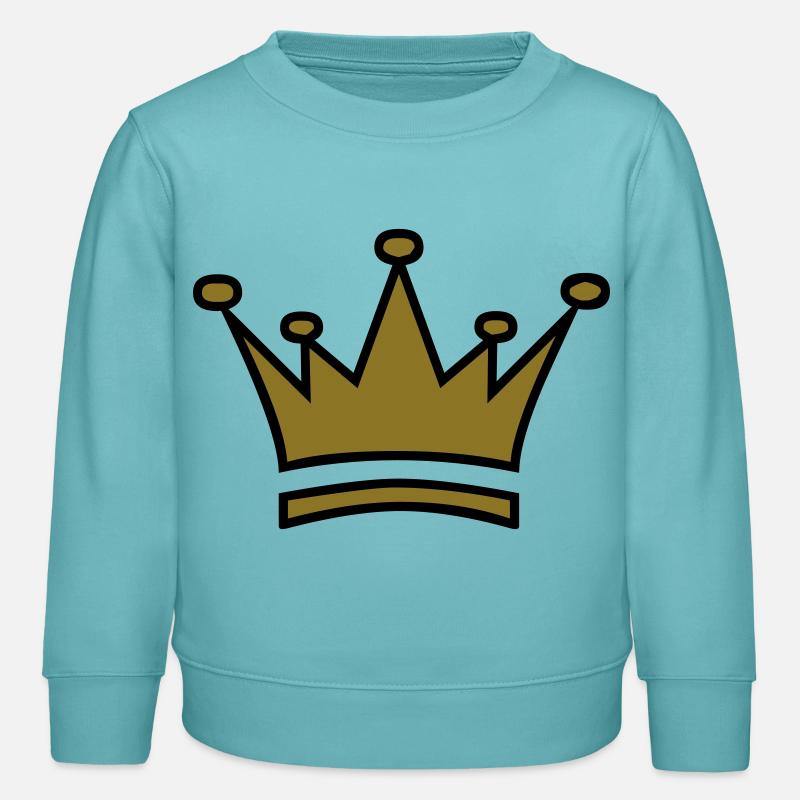 Krone - Kinder Organic Sweatshirt Mini Changer von Stanley/Stella - Pastelltürkis