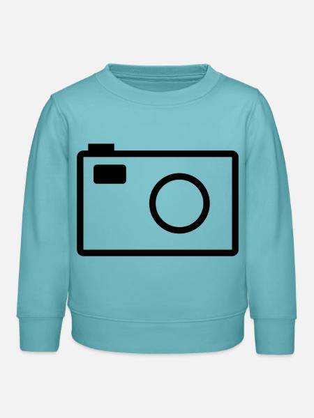 kamera - Kinder Organic Sweatshirt Mini Changer von Stanley/Stella - Pastelltürkis