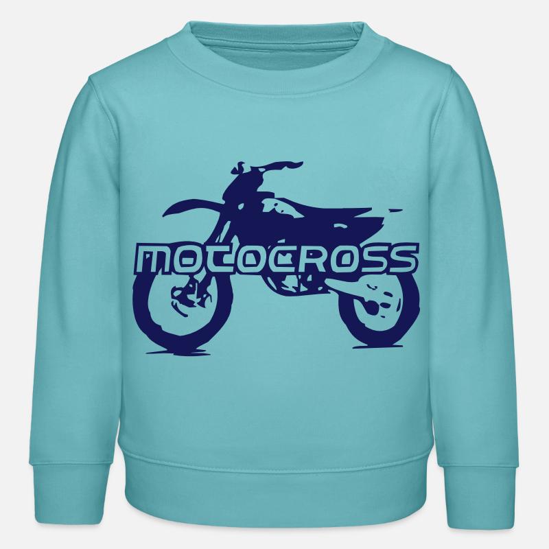 motocross - Kinder Organic Sweatshirt Mini Changer von Stanley/Stella - Pastelltürkis