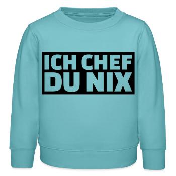 Chef - Kinder Organic Sweatshirt Mini Changer von Stanley/Stella - Pastelltürkis - Vorne - AI Model Kid Female (0cm)