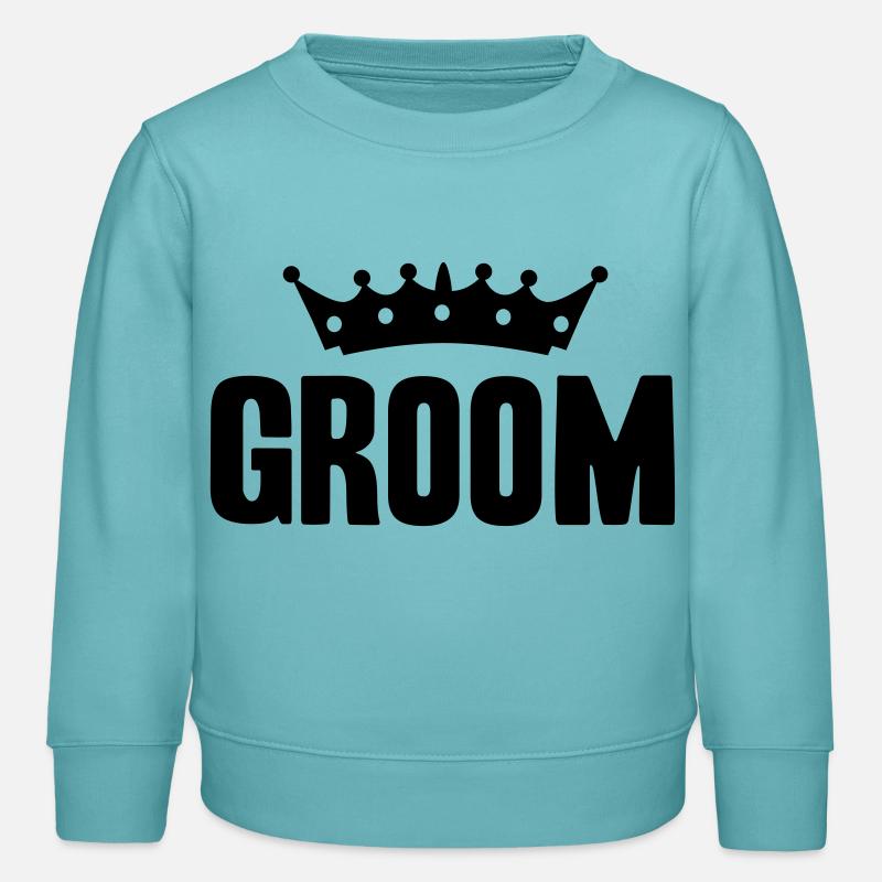 groom with crown - Sweat enfant bio Stanley/Stella - turquoise pastel
