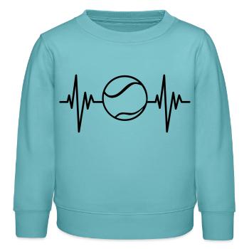 Tennis Pulse - Kinder Organic Sweatshirt Mini Changer von Stanley/Stella - Pastelltürkis - Vorne - AI Model Kid Female (0cm)