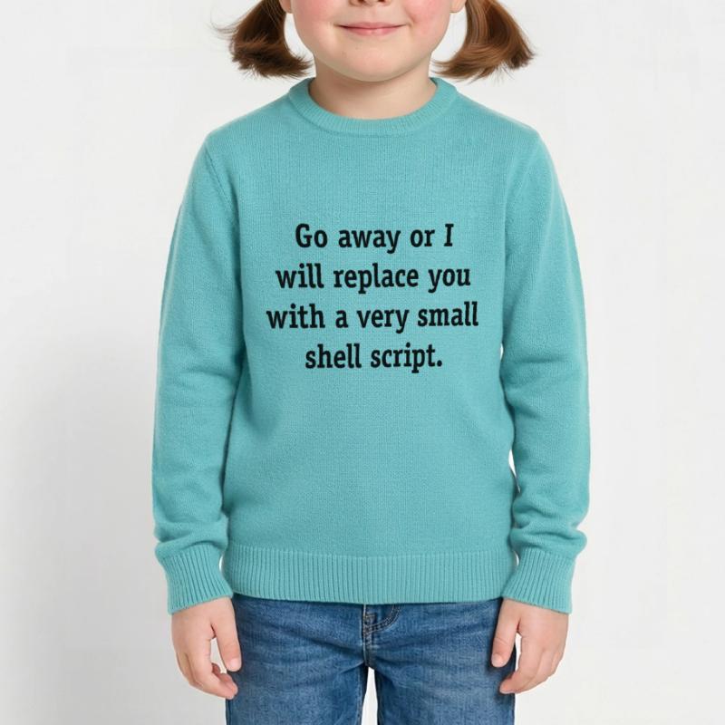 Geh weg oder ich werde dich mit einem sehr kleinen Kinder Organic Sweatshirt Mini Changer von Stanley/Stella