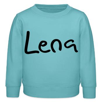 lena - Sweat enfant bio Stanley/Stella - turquoise pastel - Devant - AI Model Kid Female (0cm)