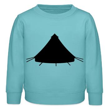 Zelt - Kinder Organic Sweatshirt Mini Changer von Stanley/Stella - Pastelltürkis - Vorne - AI Model Kid Female (0cm)