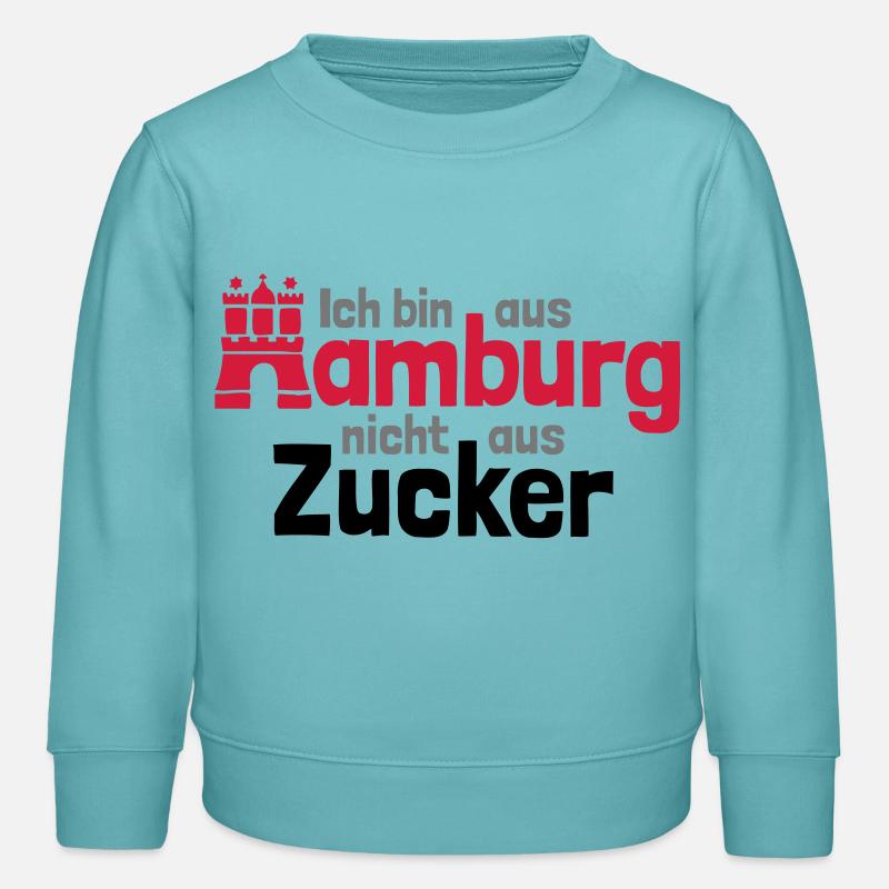 Ich bin aus Hamburg - Kinder Organic Sweatshirt Mini Changer von Stanley/Stella - Pastelltürkis