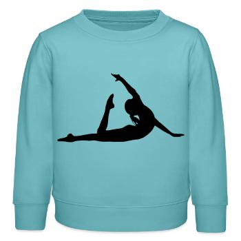 Turnen Kunstturnen Bodenturnen - Kinder Organic Sweatshirt Mini Changer von Stanley/Stella - Pastelltürkis - Vorne - AI Model Kid Female (0cm)