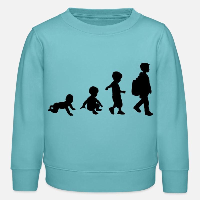 School Boy Evolution - Kinder Organic Sweatshirt Mini Changer von Stanley/Stella - Pastelltürkis