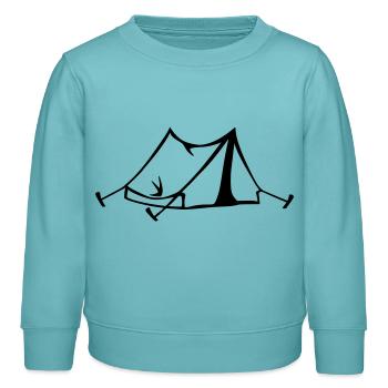 Zelt - Kinder Organic Sweatshirt Mini Changer von Stanley/Stella - Pastelltürkis - Vorne - AI Model Kid Female (0cm)