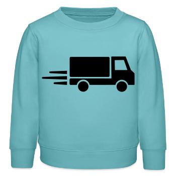LKW - Kinder Organic Sweatshirt Mini Changer von Stanley/Stella - Pastelltürkis - Vorne - AI Model Kid Female (0cm)