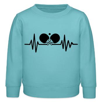 Tischtennis - Kinder Organic Sweatshirt Mini Changer von Stanley/Stella - Pastelltürkis - Vorne - AI Model Kid Female (0cm)