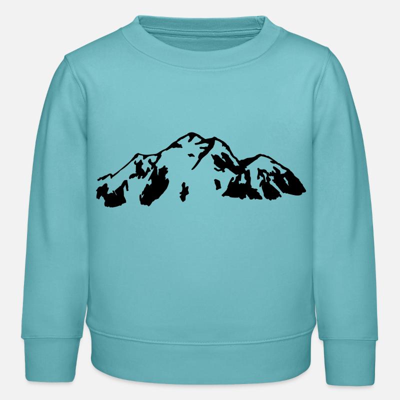 Mountain - Kids Organic Sweatshirt by Stanley/Stella - pastel turquoise