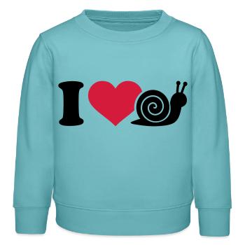 Schnecke - Kinder Organic Sweatshirt Mini Changer von Stanley/Stella - Pastelltürkis - Vorne - AI Model Kid Female (0cm)