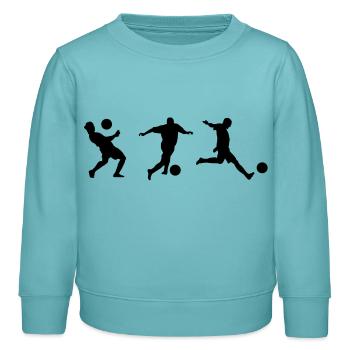 Soccer - Kinder Organic Sweatshirt Mini Changer von Stanley/Stella - Pastelltürkis - Vorne - AI Model Kid Female (0cm)