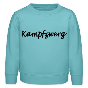battle dwarf - Kids Organic Sweatshirt by Stanley/Stella - pastel turquoise - Front - AI Model Kid Female (0cm)